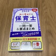 2024年版 ユーキャンの保育士 これだけ!一問一答&要点まとめのサムネイル