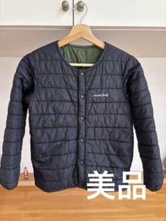 【美品】モンベル　サーマラップ ラウンドネックジャケット　キッズ　140のサムネイル