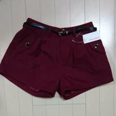 ボルドー キュロット ベルトつきのサムネイル