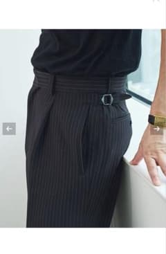 エディフィス ストライプ サイドアジャスト ワイドパンツ - メルカリ