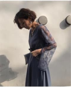 【Ameri Vintage】LACE SLEEVE REFINED DRESSのサムネイル