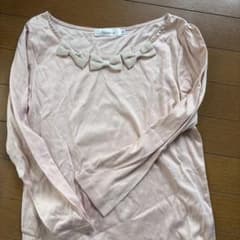 Couture brooch ピンク リボン付き長袖38のサムネイル