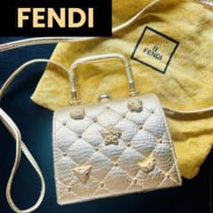⭐️レア美品❗️FENDI フェンディ 人気ゴールド ミニバッグ 2WAY 保存 