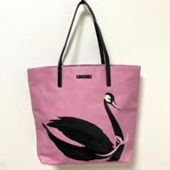 新品 kate spade ケイトスペード キャンバス トートバッグ スワン柄 新品 kate spade ケイトスペード キャンバス トートバッグ スワン柄
