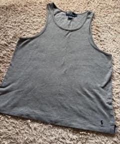 ラルフローレン　ポロ　タンクトップ　ノースリーブ　グレー　メンズ