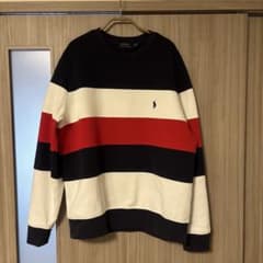 【交渉可能】POLO RALPH LAUREN ストライプトレーナー Lサイズのサムネイル