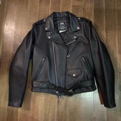 牛革ダブルライダースジャケット Mのサムネイル