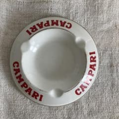 Antique Campari ashtray purchased at a flea market in Vanves, Paris.