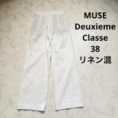 ドゥーズィエムクラスstretch twill 2タックパンツ38リネン極美品