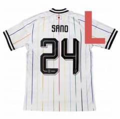 希少 サッカー日本代表アウェイユニフォーム L 24 佐野海舟 adidas