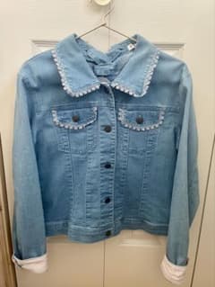 axes femme レースバックリボンデニムジャケットのサムネイル