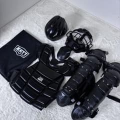 ZETT 少年軟式 キャッチャー防具セット 収納バック ヘルメット（M