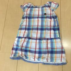 ミキハウス ダブルビー チェック柄ワンピース★100のサムネイル