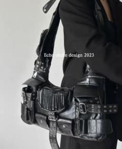 ショルダー バッグ ブラック y2k グランジ 韓国 ストリートのサムネイル