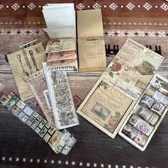 ジャンクジャーナル ヴィンテージ風 ステッカー、プリントセット