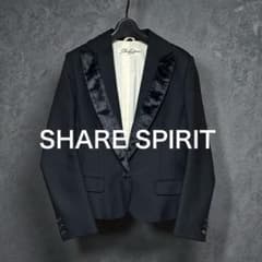 SHARE SPIRIT / 異素材切り替え ジャケット 中古・古着通販】SHARE SPIRIT (シェアスピリット) レザードッキング1B