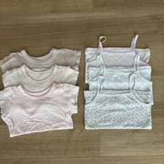 下着90cm 女の子 下着 (半袖&キャミソール)肌着 6枚セットのサムネイル