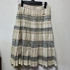 フレアスカート アイボリー グレーのサムネイル