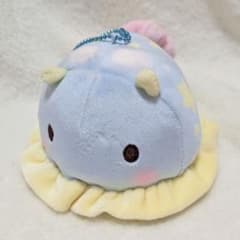 ゆめいろうみうし マスコット ぬいぐるみ ボールチェーン 水色 アミューズ