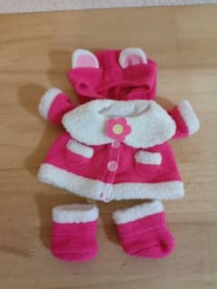 メルちゃん お洋服セット ピンク ネコ耳 フリース パイロットのサムネイル