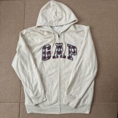 GAP ジップアップパーカー チェックロゴ Lサイズのサムネイル