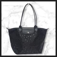 Longchamp プリアージュ エトワール トートバッグ M 星 ブラック 