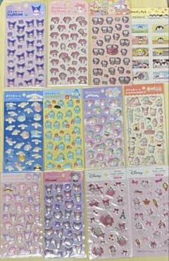 サンリオ ディズニー 他ぷくっとシール まとめ売り12枚 - メルカリ
