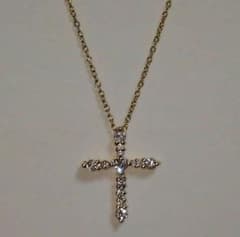 AHKAH アーカー K18YG 0.36ct ダイヤモンド クロス ネックレス - メルカリ