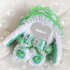【即購入OK♡!!】Green×Check うさちゃん ぬい服♥⟡.‎⋆のサムネイル