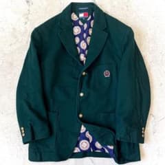 90s オールド トミーヒルフィガー L 肉厚ウール 金ボタン ジャケット 緑. 90s オールド トミーヒルフィガー L 肉厚ウール 金ボタン ジャケット
