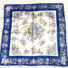 Christian Dior大判シルクスカーフ ボタニカル ブルー 美品 | Mercari