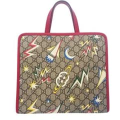 極美品】GUCCI チルドレン トートバッグ 宇宙 ロケット GGスプリーム 