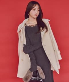 ココディール 完売2月まで入荷なしレースディティールオフショルニット