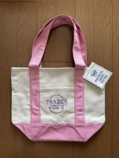 新品 Trader Joe’sトレーダージョーズ パステル　ミニトート ピンクのサムネイル