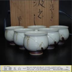 送料無料 瀬戸焼の名工 加藤五山作 汲出し/茶碗6客 未使用 共箱 - メルカリ