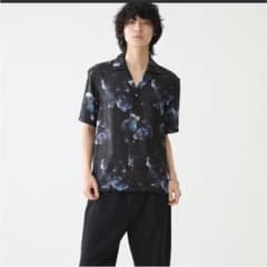【STUDIOUS】オープンカラーダークフラワーアロハシャツ 開襟シャツのサムネイル