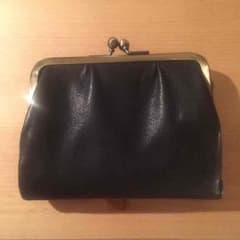 黒がま口 レザー財布のサムネイル