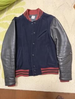 R.NEWBOLD スタジャン ネイビー×ブラック Lのサムネイル