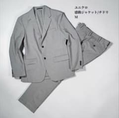 ユニクロ 感動ジャケット/チドリ 千鳥 M セットアップ ストレッチ 感動