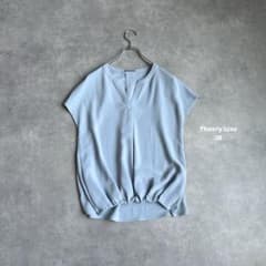 38｜セオリーリュクス フレンチスリーブVネック スキッパー ブラウス