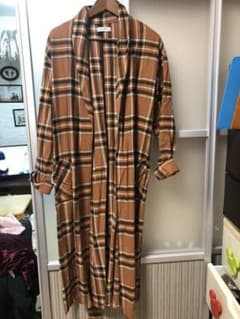ロングシャツ　バーバリーチェック柄　大きいサイズのサムネイル