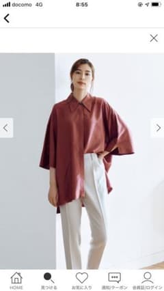 PLST 今期　シルクブレンドロングカラーシャツ　お値下げのサムネイル