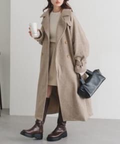 kastane カスタネ　ウール混ハイネックロングコートのサムネイル