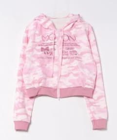 ピンク迷彩 フルジップパーカーのサムネイル