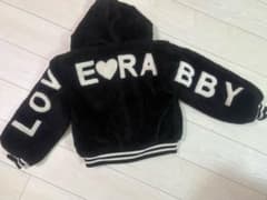 LOVE RABBY フリースジャケット ブラック 150cmのサムネイル