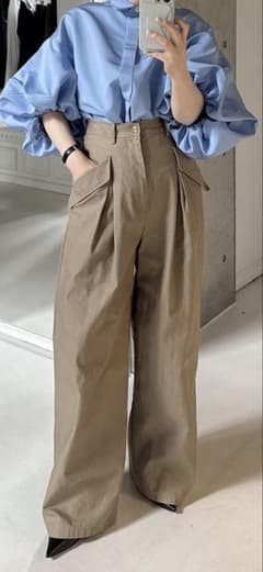 Girlishhf St.cecilia チノパン ワイドパンツ ベージュ 38 Girlishhf St.cecilia チノパン ワイドパンツ ベージュ 38 - メルカリ