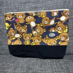 リラックマ キャラクターポーチ ネイビーのサムネイル