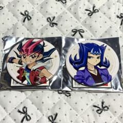 2個セット 遊戯王ZEXAL コラボカフェ本舗 缶バッジ 九十九遊馬 神代凌