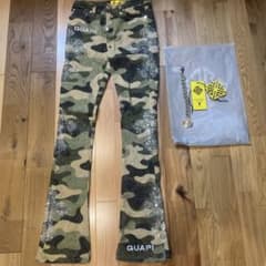 GUAPI カモフラージュ柄 ラインストーン デニムパンツ 30のサムネイル