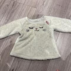 キッズ パジャマ トップス 猫モチーフ ふわふわのサムネイル